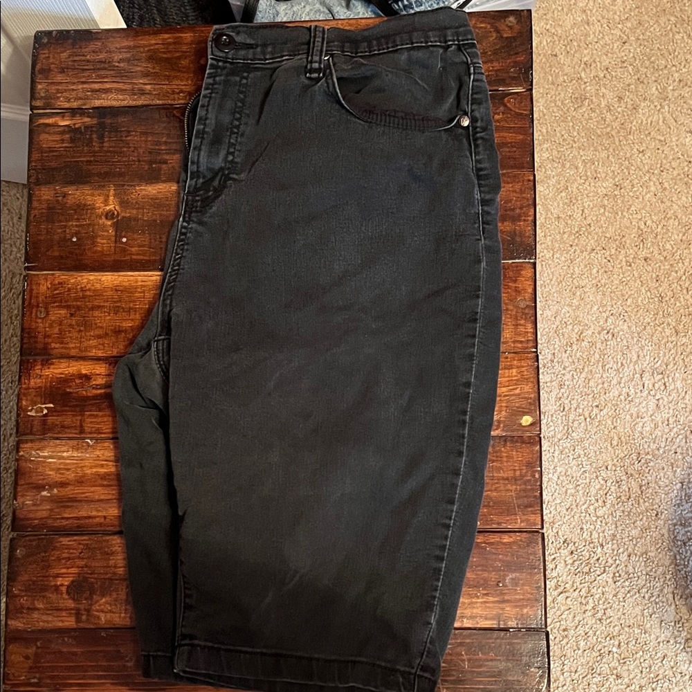 Black Denim Bermuda Shorts
